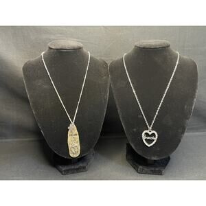 Grandma Necklace Lot Silvertone Unbranded Proverbs 17:6